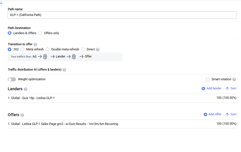 California rule path and default path side by side